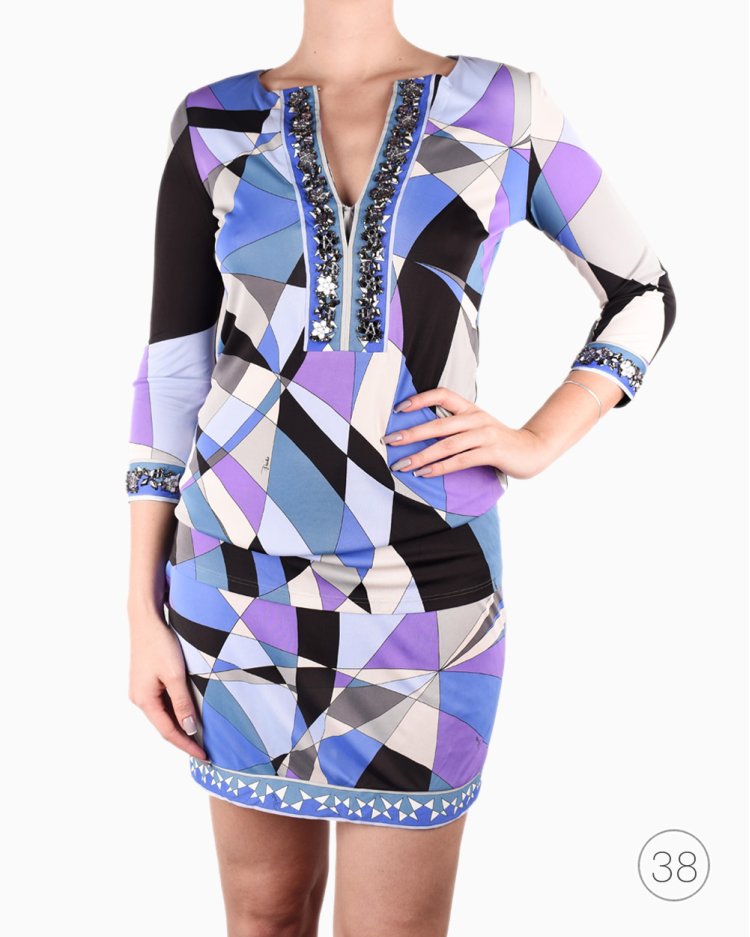 Conjunto Emilio Pucci Original Pedrarias Roxo feminino